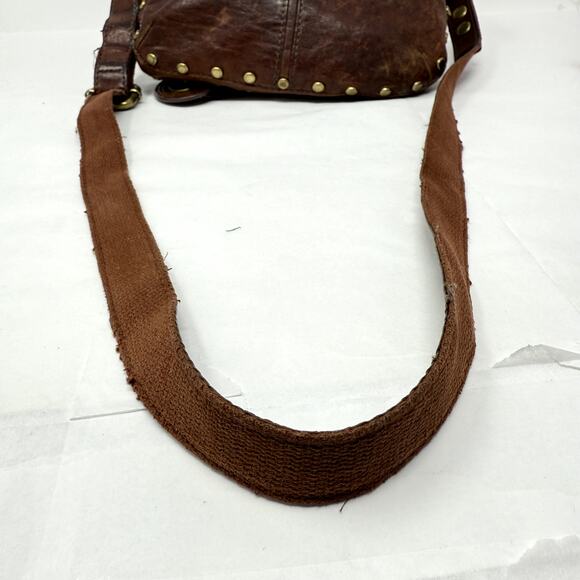 Fossil Purse Brown Leather Studded Should Bag Vintage Retro Western Country Boho - Picture 12 of 15